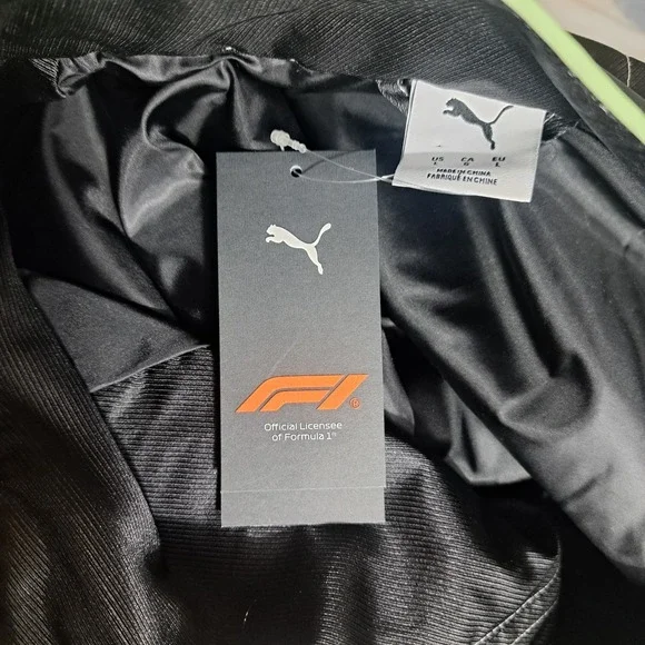 Men PUMA F1‎ Racing Full Zip Jacket Black Casual Athletic Sweater 631639 01 Sz L